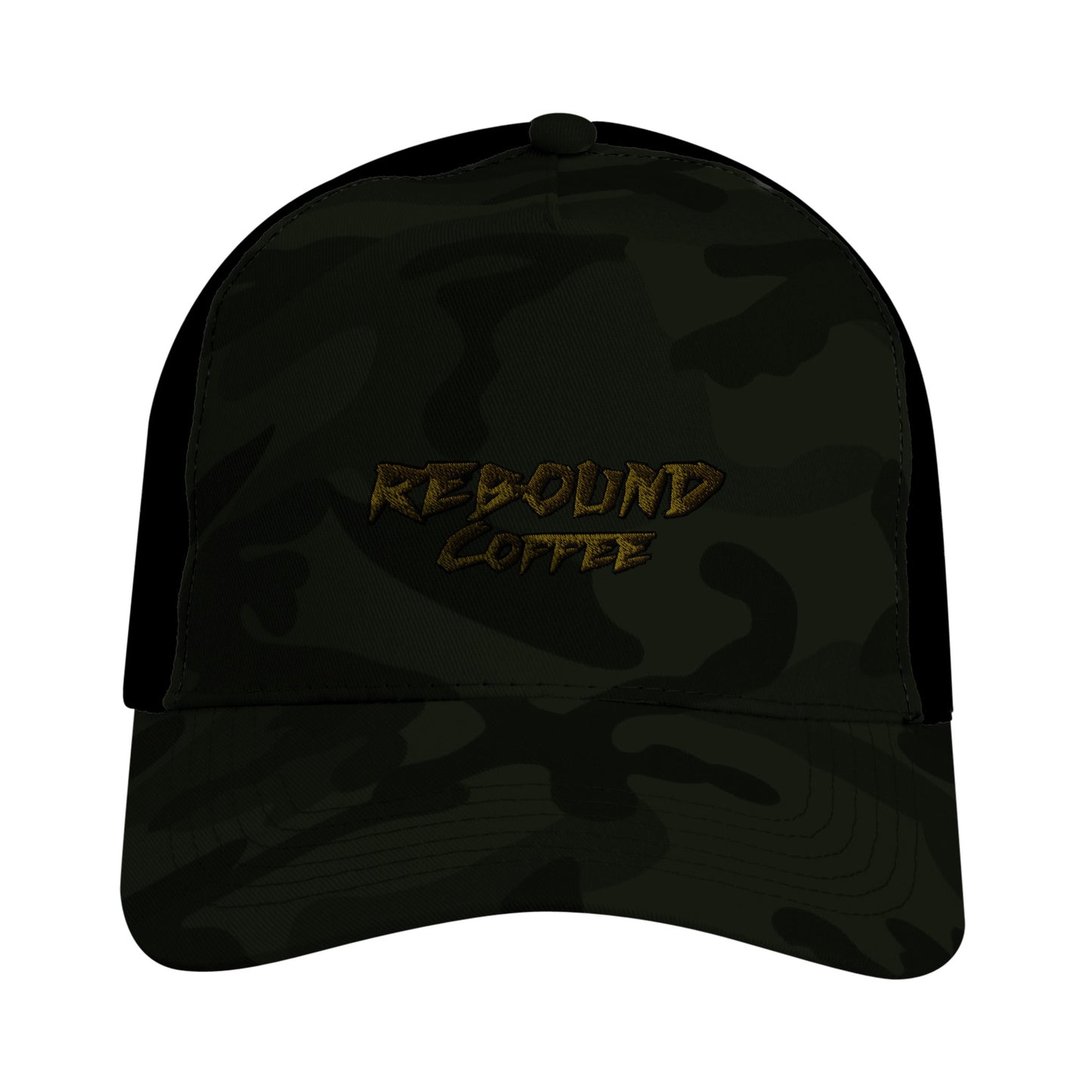 Rebound Coffee Camo Field Cap – camouflage adjustable cap with embroidered logo