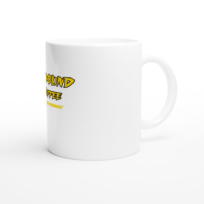 Rebound Coffee Garage Mug – ceramic coffee mug with Fuel For Performance branding